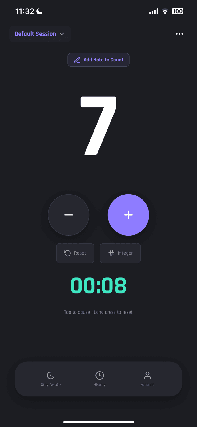 Tally Counter Main Screen